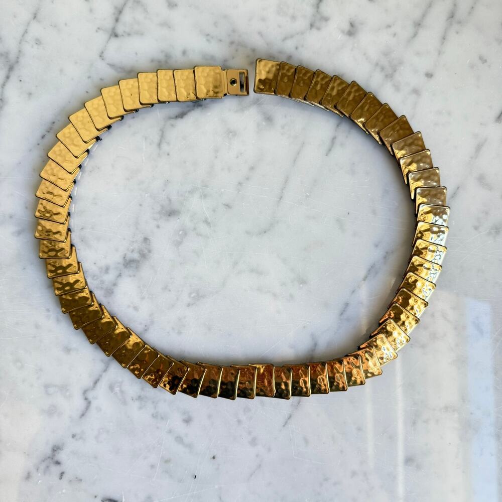 Vintage Gold Tone Stretch Belt Small Adjustable Metal Mesh Accent